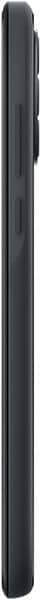 TCL 306 phone, side view, showing thin profile and rounded edges in black