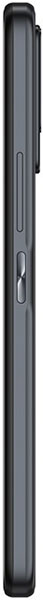 TCL 406 phone, side view, showing narrow black device with buttons along edge