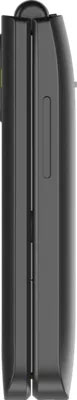 TCL Flip 3 phone shown from the side in closed position, displaying its slim folded profile