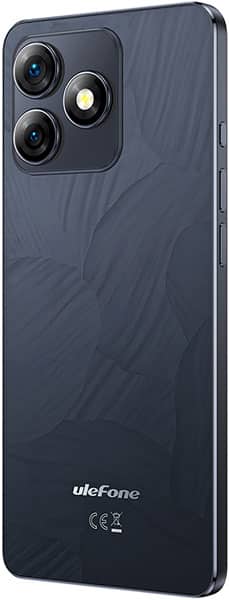 Ulefone Note 18 Ultra rear view showing triple camera module and dark blue textured back panel with branding