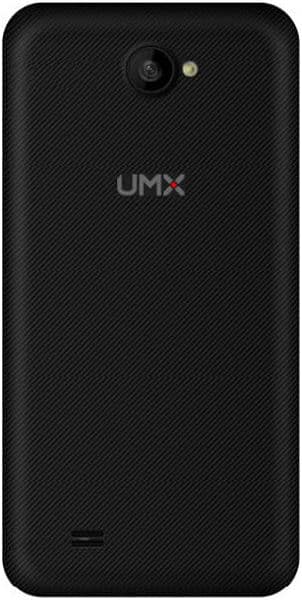 UMX U683CL smartphone rear view, black with textured back and camera module visible