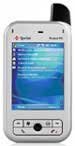 UTStarcom 6700 smartphone, front view, with screen displaying menu interface and physical buttons below