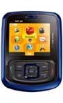 UTStarcom Blitz front view with yellow game screen and blue plastic housing