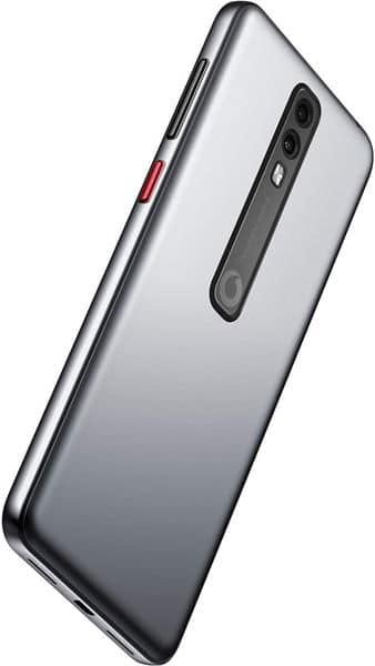 Vodafone Smart V10 rear view, silver with dual camera setup and red power button visible on the side