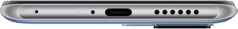 Xiaomi 11T bottom edge showing speaker grills, USB-C port, and microphone holes