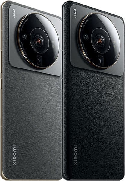 Rear view of two Xiaomi 12S Ultra phones side by side, showing Leica cameras, textured black backs, and Xiaomi logos.
