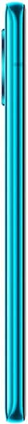 Xiaomi Poco F2 Pro, side view, in electric blue with a vertical camera module strip on the rear
