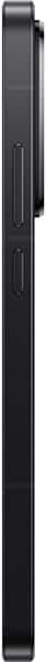 Xiaomi Poco F7 viewed from the side, showing its slim black profile with button placement and rounded edges