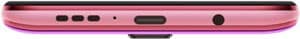 Xiaomi Poco X2, bottom edge view showing ports and speaker grille in pink