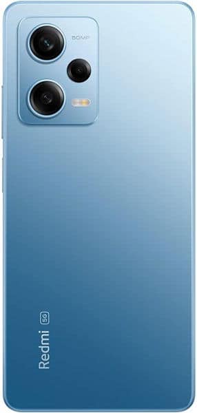 Xiaomi Redmi Note 12 Pro rear view, blue gradient finish with triple camera array and LED flash