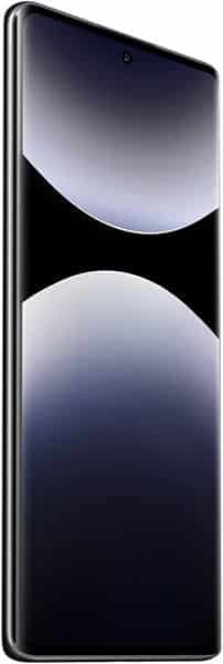 Xiaomi Redmi Note 14 Pro 4G front view with illuminated display showing abstract blue and black gradient design