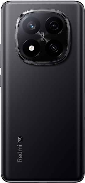Xiaomi Redmi Note 14 Pro+ 5G rear view, black finish with square camera module featuring four lenses