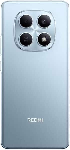 Xiaomi Redmi Note 15 4G rear view showing light blue finish with quad camera setup and REDMI branding