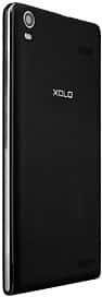 XOLO A1000s smartphone, rear view, black with silver trim and camera lens visible on upper left