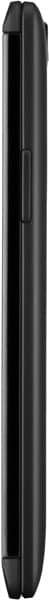 XOLO A500S phone, side view, showing slim black profile with curved edges