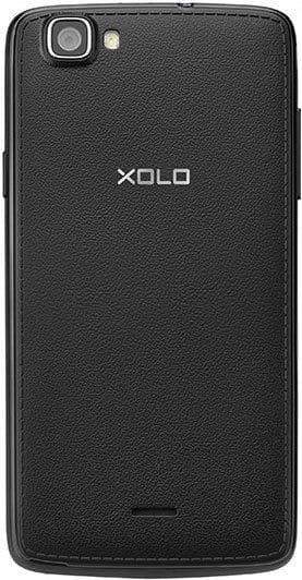 XOLO One rear view, black textured phone with camera and XOLO branding