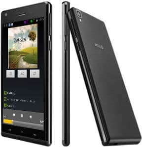 XOLO Opus HD smartphone shown from front, side, and back angles displaying screen with photo gallery interface