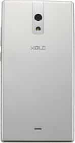 XOLO Q1001 smartphone rear view, showing white back panel with dual camera and branding