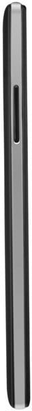 XOLO Q1010 smartphone shown from the side, displaying its slim black and gray body with volume controls visible