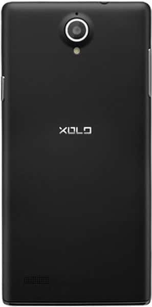 XOLO Q1100 smartphone, rear view, showing black back panel with camera lens and XOLO branding