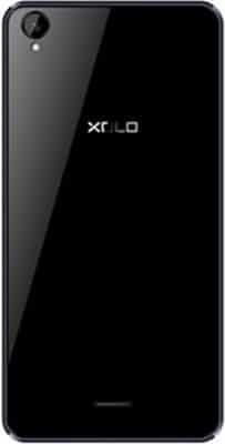 XOLO Q2000L smartphone rear view, showing black glass back with camera lens and branding