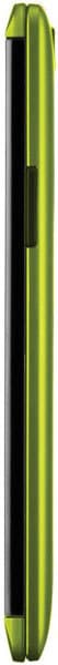 XOLO Q500s IPS closed, side view showing green and black clamshell design