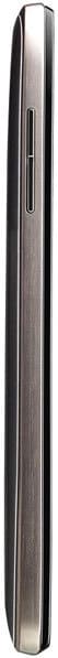 XOLO Q700s smartphone, side view, showing slim black and silver design with vertical ribbed pattern