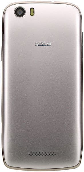 XOLO Q700s rear view, silver smartphone with camera and flash visible on back