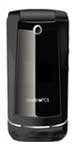 ZTE C88 phone, front view, black and silver flip design with closed screen
