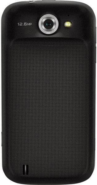 ZTE Flash rear view showing 12.6MP camera and textured black back panel