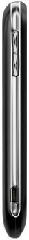ZTE Fury phone shown from the front, displaying a narrow black device with silver accent strip down the center