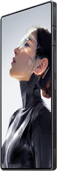 ZTE nubia Red Magic 11 Air smartphone displayed at an angle, showing its edge-lit display with a woman's profile on screen