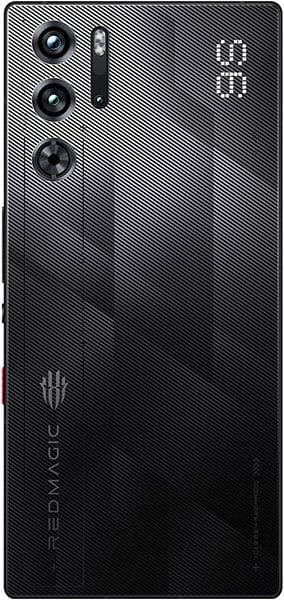 ZTE nubia Red Magic 9s Pro rear view, showing triple camera setup, dual LED flash, and textured black finish with Red Magic branding