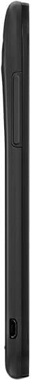 ZTE Warp Sync smartphone, side view, showing black candybar design with volume and power controls