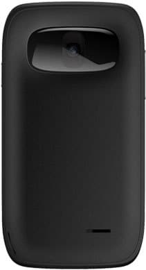 ZTE Z432 phone, front view, black with rounded edges and oval screen area