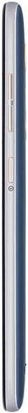 ZTE ZMAX Pro smartphone shown from the side, displaying its slim dark blue and silver profile