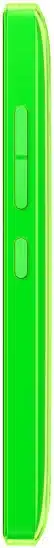 Nokia X2 (2014) in bright green, shown from the side view