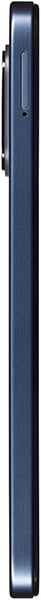 TCL K70 smartphone, side view, showing dark blue back panel with camera and speaker placement