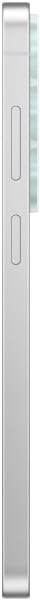 Samsung Galaxy S26 FE, side view, silver finish with button details visible along the edge