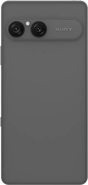 Sony Xperia 10 VIII rear view, showing dual camera setup and gray back panel