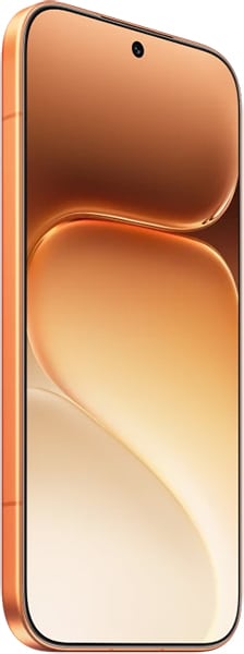 Honor 600 Pro smartphone front view with gradient orange-to-cream display and centered camera cutout