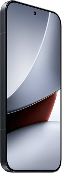 Xiaomi Poco F9 Ultra front view, displaying a large display with curved edges and a centered camera cutout, with black frame and gradient design